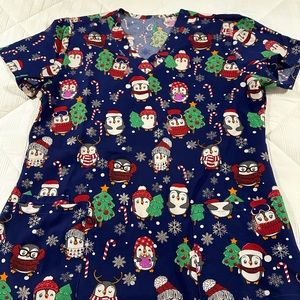 Winter time scrub top!